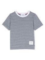 Thom Browne Kids t-shirt à rayures - Bleu - thumbnail