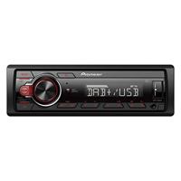 Pioneer MVH-130DABAN met DAB antenne, 1DIN autoradio met RDS en DAB+, USB, AUX-ingang, lage inbouwdiepte