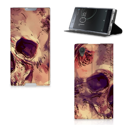 Mobiel BookCase Sony Xperia L1 Skullhead Mobiel BookCase Sony Xperia L1 Skullhead
