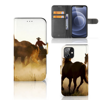 iPhone 12 | 12 Pro (6.1") Telefoonhoesje met Pasjes Design Cowboy - thumbnail