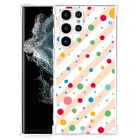 Samsung Galaxy S22 Ultra Doorzichtige Silicone Hoesje Dots - thumbnail