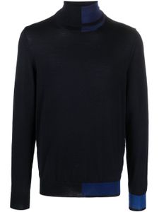 Del Carlo pull en laine mérinos à col roulé - Bleu