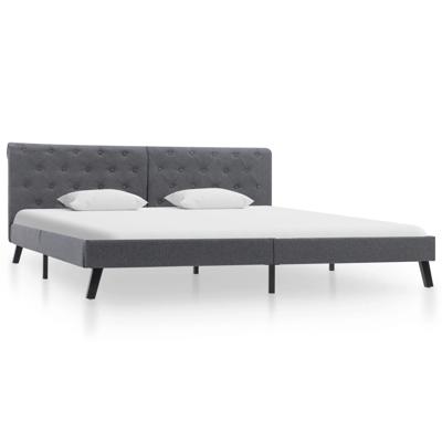 vidaXL Bedframe stof donkergrijs 180x200 cm