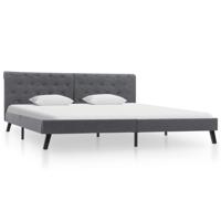 vidaXL Bedframe stof donkergrijs 180x200 cm