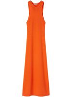 Jil Sander robe en maille à design nervurée - Orange