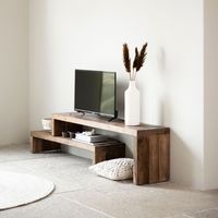 DTP Home TV-meubel Timber Gemixt hout, Set van 2 stuks - Naturel - thumbnail