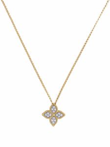 Roberto Coin collier Princess Flower en or 18ct à pendentif orné de diamants