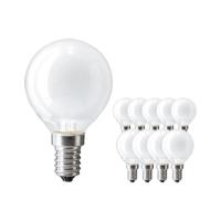 Voordeelpak 10x Standaard Gloeilamp Mat P45 E14 25W 230V