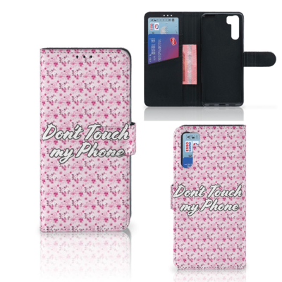 OPPO A91 | Reno3 Portemonnee Hoesje Flowers Pink DTMP OPPO A91 | Reno3 Portemonnee Hoesje Flowers Pink DTMP