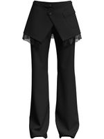 Margherita MACCAPANI pantalon évasé à design superposé - Noir