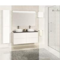 Badkamermeubel Set Wiesbaden 120x46x60cm Mat Wit Stenen Blad