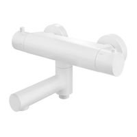 Hotbath Cobber Thermostatische Badkraan met uitloop Wit Mat B020