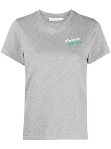 Maison Kitsuné embroidered-logo cotton T-shirt - Gris