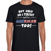 Not only perfect American / Amerika t-shirt zwart voor heren - thumbnail