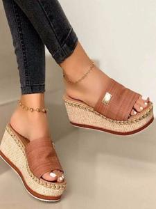 Casual Plain Slide Sandals