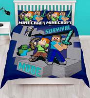 Minecraft dekbedovertrek tweepersoons Survive 200 x 200 cm