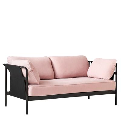 HAY Can 2-zits Bank - Roze Linara 415 - Zwart Frame