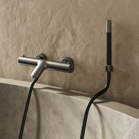 Saniclear Iron Pro thermostatische opbouw badkraan met handdouche verouderd ijzer - gunmetal