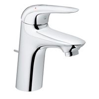 GROHE Wave New waterbesparende wastafelkraan M size met waste chroom 23581001 - thumbnail