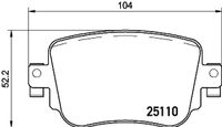 Remblokkenset, schijfrem BREMBO, u.a. für Seat, Skoda, Audi, VW