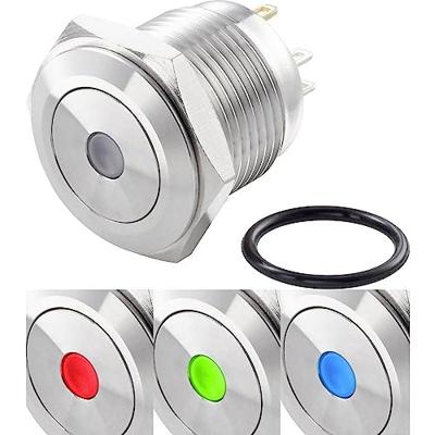 TRU COMPONENTS TC-7494608 TC-GQ16F-10D/42RGB/ vandaalbestendige schakelaar 48V/DC 2 A 1x Off / (On) Momentaan rood, groen