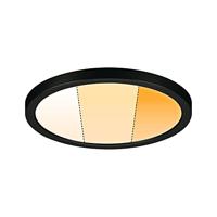 Paulmann 93099 LED paneel inbouwpaneel Areo IP44 175mm 3-step-dim rond dimbaar warmwit zwart kunststof verlichtingssysteem