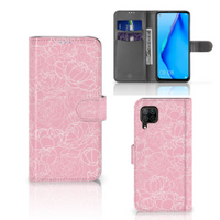 Huawei P40 Lite Hoesje White Flowers - thumbnail