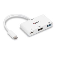 LINDY USB-C Adapter [1x USB-C stekker - 1x HDMI-bus, USB 3.2 Gen 1 bus A (USB 3.0)] 43340 0.18 m - thumbnail