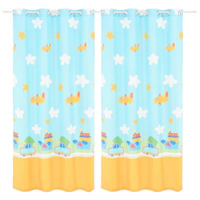 vidaXL Kindergordijnen verduisterend 140x240cm vliegtuigen 2 st