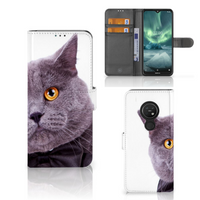 Nokia 7.2 | Nokia 6.2 Telefoonhoesje met Pasjes Kat - thumbnail