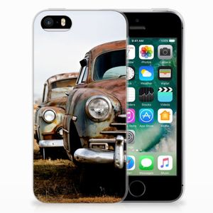 Apple iPhone SE | 5S Siliconen Hoesje met foto Vintage Auto