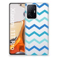 Xiaomi 11T | 11T Pro TPU bumper Zigzag Blauw