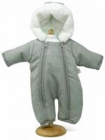 Toizz babypop sneeuwpak meisjes 42/46 cm polyester grijs
