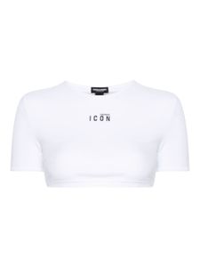 DSQUARED2 haut crop Icon - Blanc