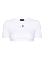 DSQUARED2 haut crop Icon - Blanc - thumbnail