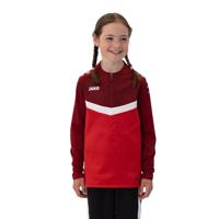 JAKO Iconic Trainingstrui 1/4-Zip Kids Rood - thumbnail