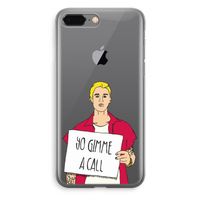 Gimme a call: iPhone 8 Plus Transparant Hoesje