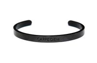 Key Moments 8KM-BM0001 Bangle met tekst carpe diem one-size zwart