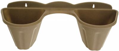 TOM wandhanger bloempot dubbel 33 cm polypropyleen bruin TOM wandhanger bloempot dubbel 33 cm polypropyleen bruin