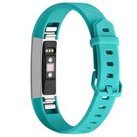 By Qubix - Compatible met Fitbit Alta HR siliconen bandje met gesp - Maat: Large - Turquoise - Compatible fitbit bandje
