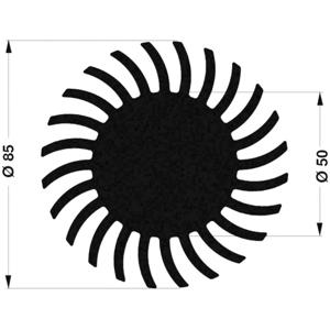 Fischer Elektronik 10021493 SK 572 10 SA LED-koellichaam 2.3 K/W (Ø x h) 85 mm x 10 mm