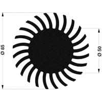 Fischer Elektronik 10021493 SK 572 10 SA LED-koellichaam 2.3 K/W (Ø x h) 85 mm x 10 mm - thumbnail