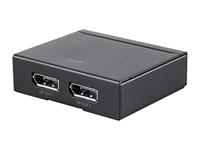 Monoprice 124567 1x2 DisplayPort Splitter, 4K @60Hz, 21,6Gbps, zwart