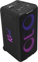 Klipsch Miami Music City Party Speaker - Zes Light Show Settings, 18 uur batterijlevensduur, IPX4 geraamd, paalmonteerbaar, trolley-wielen en intrekbare handgreep