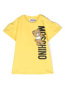 Moschino Kids t-shirt en coton à motif Teddy Bear - Jaune