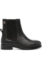 Tommy Hilfiger bottines en cuir à plaque logo - Noir