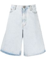 Off-White short Single Arrow en jean - Bleu - thumbnail