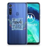 Motorola Moto G8 Telefoonhoesje met Naam Boho Beach