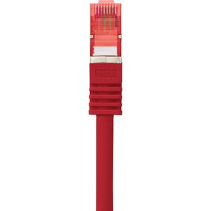 Renkforce RF-5176542 RJ45 Netwerkkabel, patchkabel CAT 6 S/FTP 2.00 m Rood Snagless, Vergulde steekcontacten, Vlambestendig 1 stuk(s)