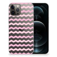 iPhone 12 Pro Max TPU bumper Waves Roze - thumbnail